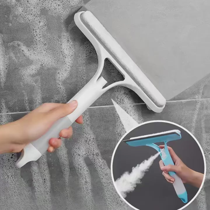 SparkShine™ 3-in-1 Window Cleaning Kit — Spray, Scrub & Streak-Free Shine